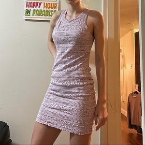 Lavender Lace Mini Dress